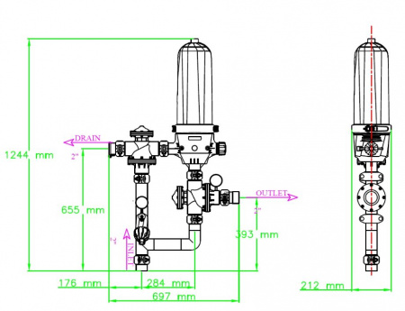 Система фильтрации Haiao HF-A2-1-2 130 мкм