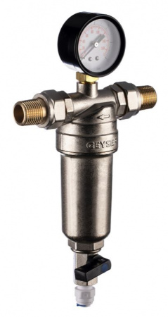 Гейзер Бастион 7508165201 1/2"  с манометром для горячей воды