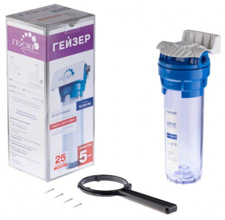 Гейзер корпус 10SL прозрачный б/н